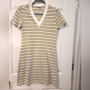 Vintage 1960s EUC Jantzen Striped Knit Midi Dress, size L (modern day S)